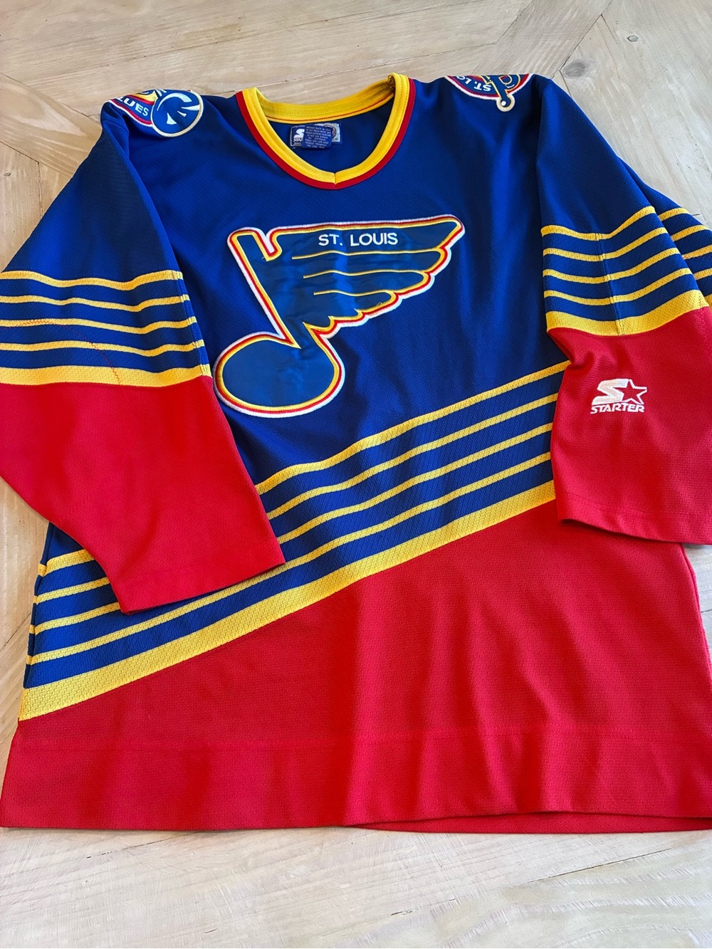 STARTER St. Louis Blues Hockey Jersey - Blue, Red & Yellow